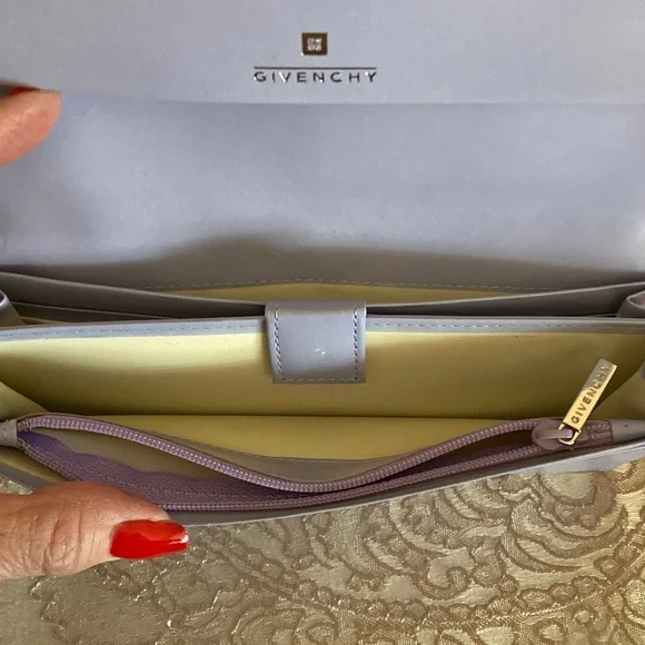 Givenchy Beautiful Lavender Natural Leather Long Wallet with COA. - Picture 6 of 15